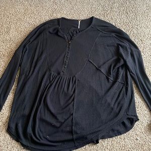 Feee people black tunic shirt